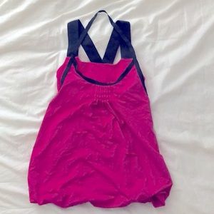 NWOT Lululemon Hot Pink/Grey Awareness Tank - US 2